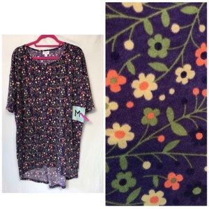 LulaRoe Irma Tunic Top Floral Print Size M NWT